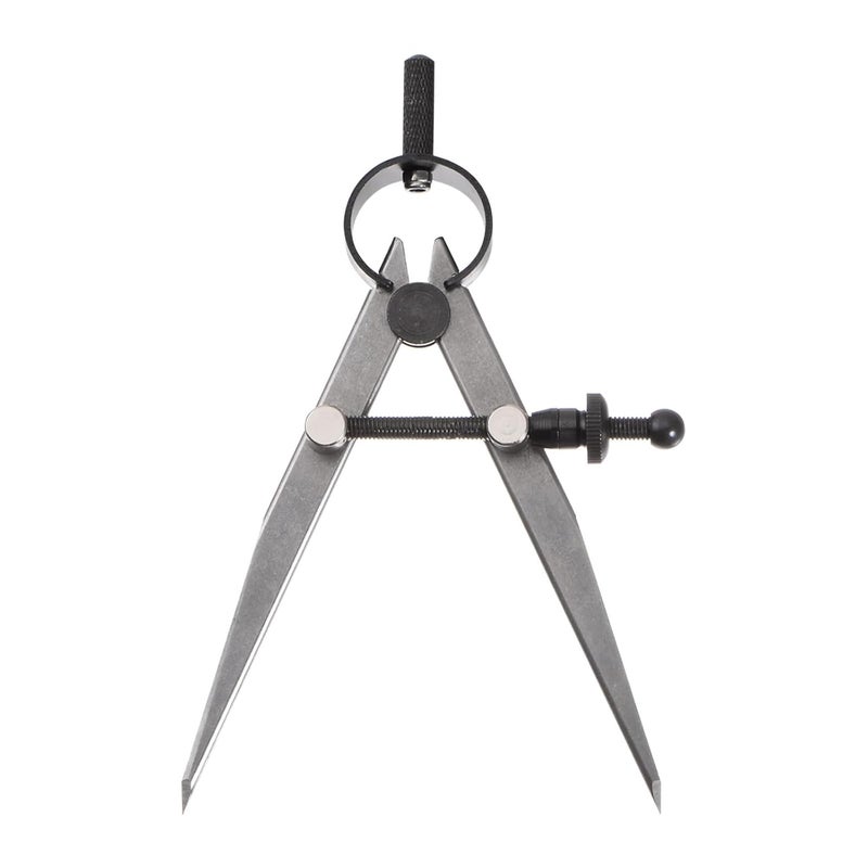 Kozelo Spring Joint Caliper - [4 Inch] Carbon Steel Spring Divider Caliper with Solid Nut for Metalworking Drawing Use, Flat Leg - Image 1